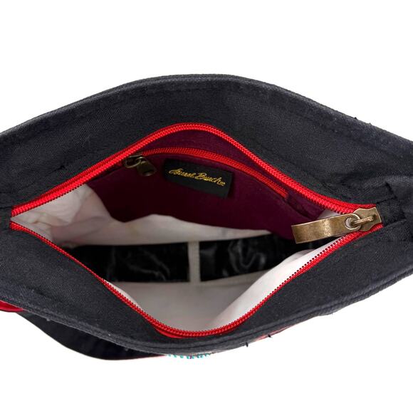 Laruel Burch Beaded Butterfly Pirnt Crossbody Shoulder Handbag Adjustable Strap - Picture 6 of 6